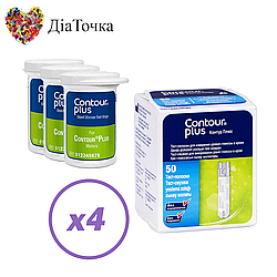 Тест-смужки Контур Плюс (Contour Plus) 200 шт. у 4 флакони по 50 шт. в упаковці
