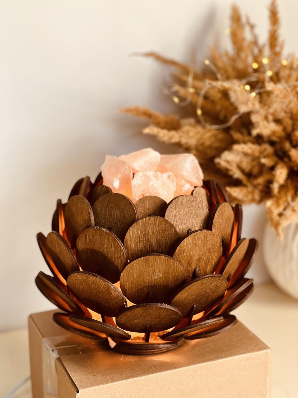 Соляна лампа з гімалайської солі “Шишка” 3кг, фото 1