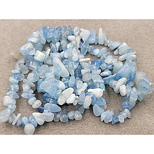 Аквамарин крихта ~3-5*5-10мм, довжина 78-80см