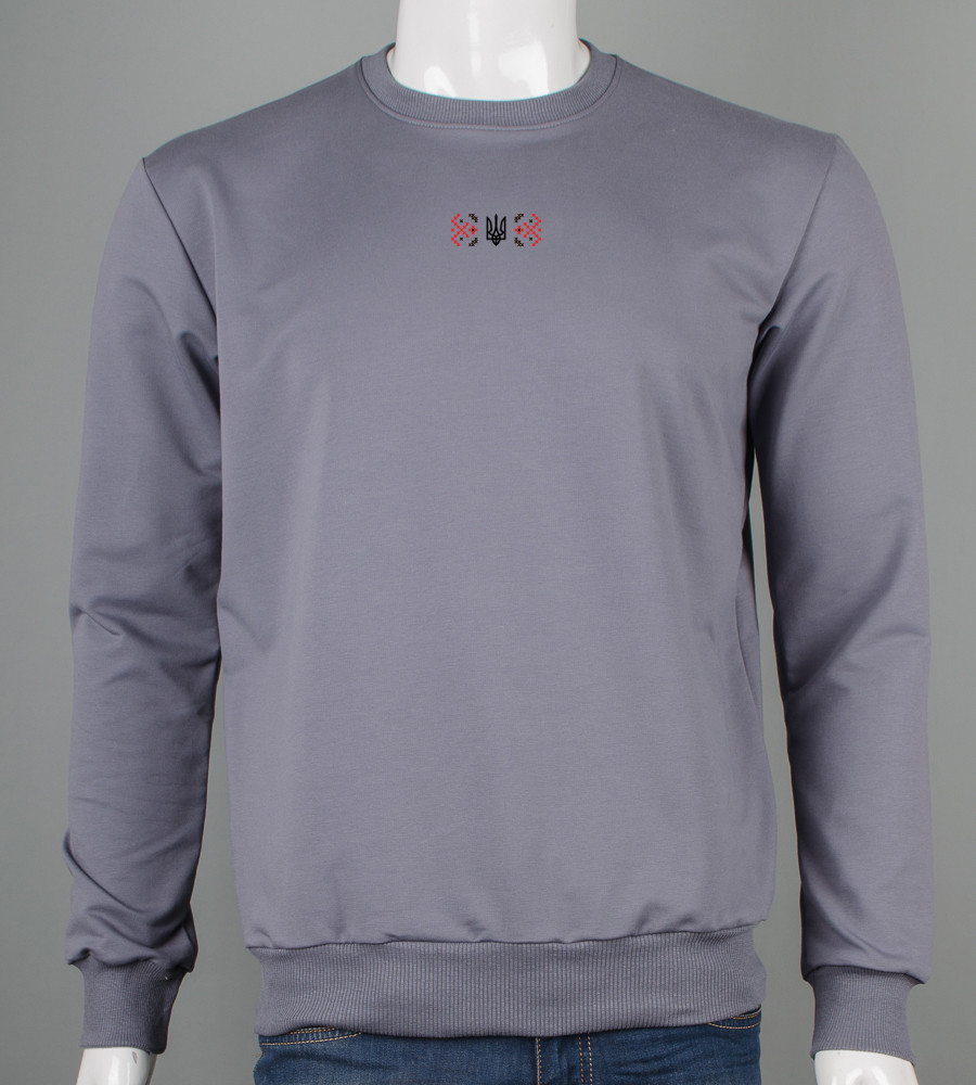 Світшот двонитка Орнамент Сірий 7415с, XXL (1шт), фото 1