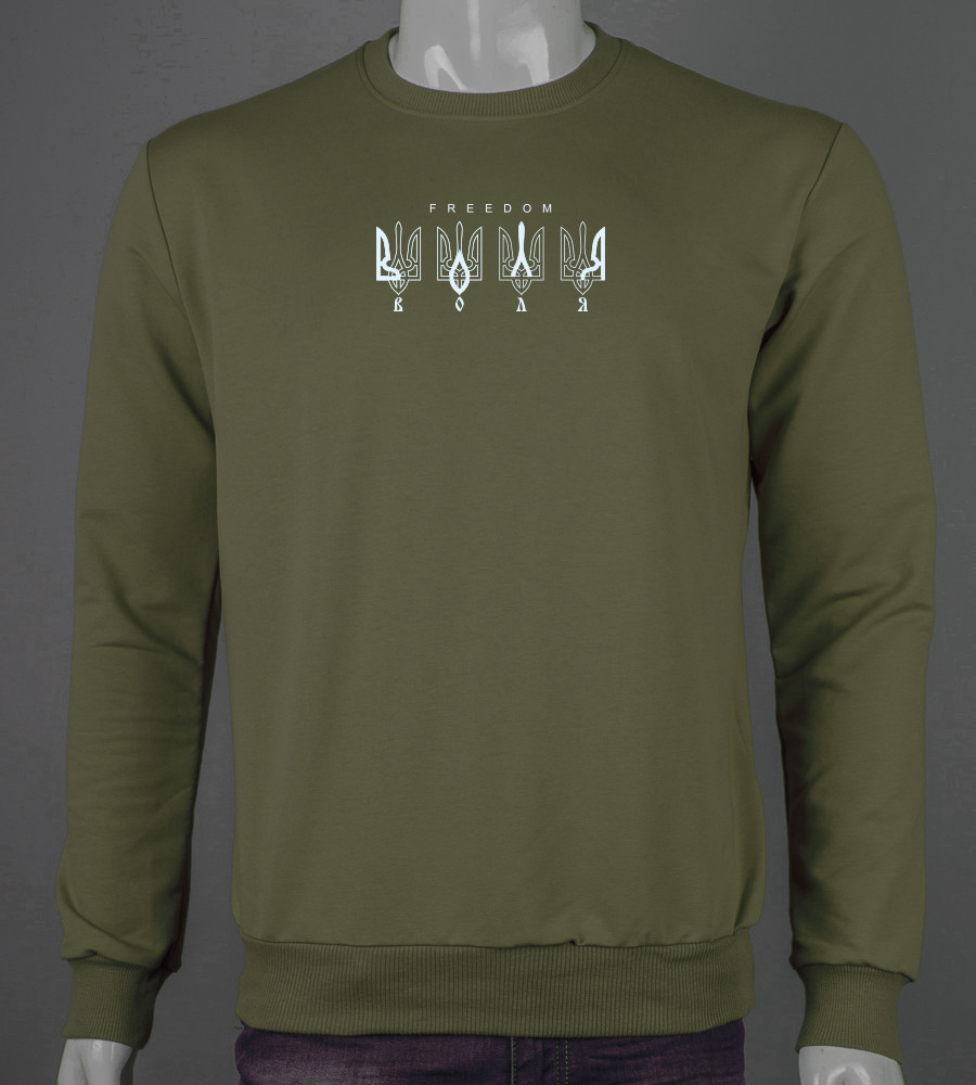 Світшот двонитка Воля Хакі 7307с, L (1шт), фото 1