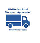 Наліпка на шкло EU-Ukraine Road Transport Agreement 5x5 см