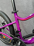 Підлітковий гірський велосипед Viper Mary P06 Al 24" рама 13 фіолетовий, фото 8