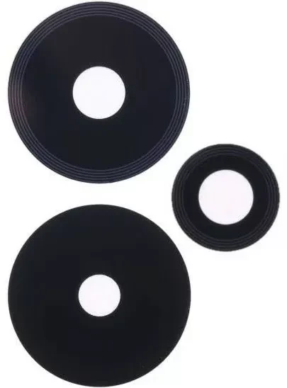 Скло камери для Infinix Hot 30i чорне комплект 3шт., фото 1