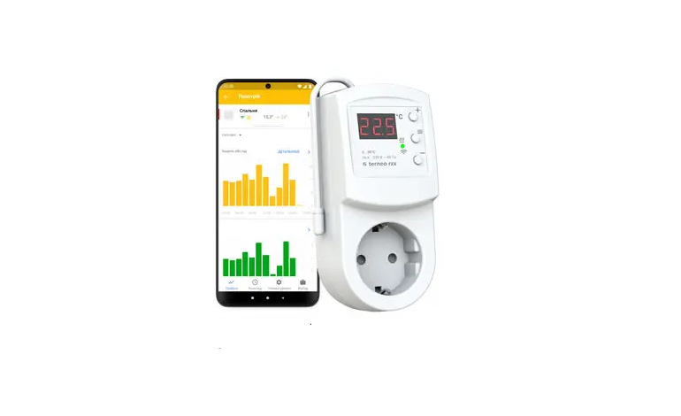Терморегулятор в розетку Terneo rzx білий