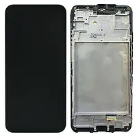 Дисплей для Samsung A15 (A155), A15 5G (A156), M15 5G (M156) з сенсором чорний + рамка OLED оригінальний розмір матриці