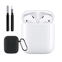 Навушники бездротові AirPods 2 + клінер для чищення навушників + захисний чохол