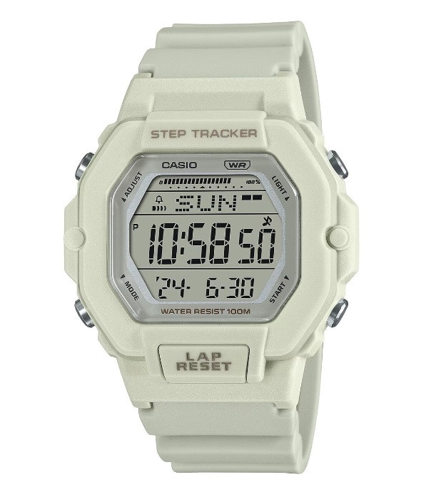 Жіночий водонепроникний електронний годинник з крокоміром Casio LWS-2200H-8A