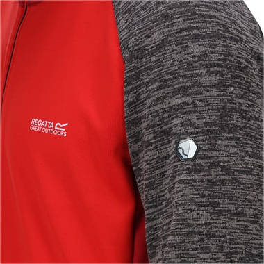 Кофта чоловіча флісова Regatta Coladane IV Fleece L Dark Grey/Chilly Red, фото 6