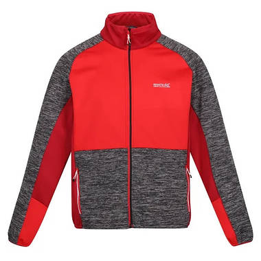 Кофта чоловіча флісова Regatta Coladane IV Fleece L Dark Grey/Chilly Red, фото 3