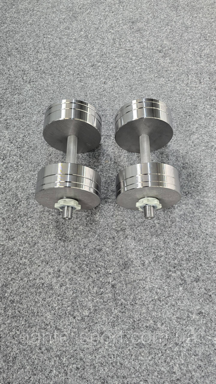 Гантелі металеві 2шт*22КГ (44КГ пара) розбірні, фото 1