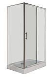 Душова кабіна 110х90х205 см INSANA Fiona прямокутна низький піддон прозоре скло розсувні двері, фото 2