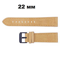Ремінець для годинника 22 мм Нубук Хакі