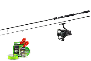 Набір на хижака (Спиннинг Shimano FX XT 270H 2.70m 20-50g + Котушка Ryobi Ecusima 3000 + Шнур у подарунок)