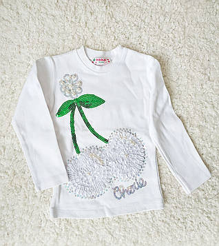 Світшот кофта дитяча ошатна для дівчинки біла 92-98