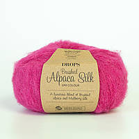 Пряжа Drops Brushed Alpaca Silk (колір 18 cerise)