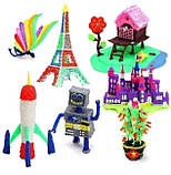 3D Ручка PEN-3 із трафаретами LCD дисплей PLA блакитний, фото 8