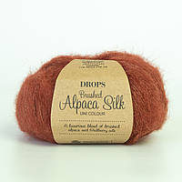 Пряжа Drops Brushed Alpaca Silk (колір 24 rust)