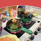 Дитяча велика інтерактивна кухня WD-824A з водою і парою, світлові та звукові ефекти, 101 предмет., фото 5