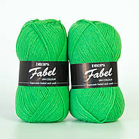 Пряжа Drops Fabel (колір 118 parrot green)