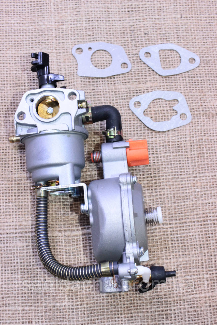 Карбюратор бензин — газ із редуктором: газовий модуль для генератора.