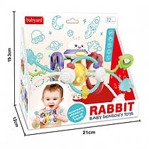 Брязкальце прорізувач, пальчикові ігри, намистини, тріскачка, пискавка (BY 309)