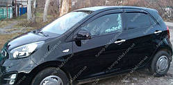 Вітровики вікон Кіа Піканто 2 (дефлектори бічних вікон Kia Picanto 2)
