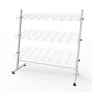 Вітрина торгова для взуття на 3 сітчастих полиць ширина 80 см, біла