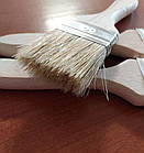 Пензель для фарб і лаків Стандарт натуральний ворс 50 мм, фото 8