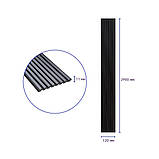 Декоративна PS рейка чорна 2900*120*11мм (D) SW-00002148, фото 3