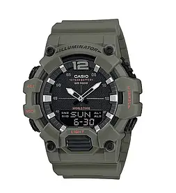 Чоловічий водонепроникний годинник з подвійною індикацією Casio HDC-700-3A2
