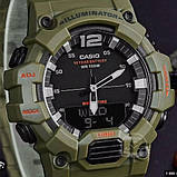 Чоловічий водонепроникний годинник з подвійною індикацією Casio HDC-700-3A2, фото 2