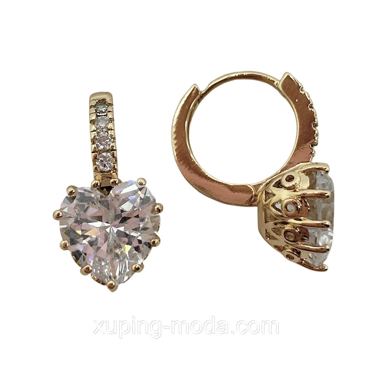 Xuping сережки. 20х10 мм. 18 к, фото 1
