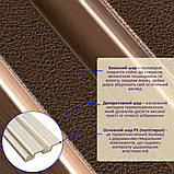 Рейка декоративная PS 2900х120х20мм Под коричневую кожу с бронзой SW-00002147-, фото 2