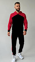 Чоловічий спортивний костюм з червоними вставками, фото 4