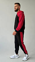 Чоловічий спортивний костюм з червоними вставками, фото 5
