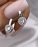 Срібні сережки покриття родій 1512.10р, фото 3