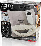 Подушка електрична Adler AD 7412 (80 Вт, м'який фліс, 38 х 38 х 14 см, температура 40-75°C, таймер), фото 10