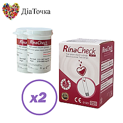 Тест-смужки Рина Чек (Rina Check) 100 шт. у 2 флаконі по 50 шт. в упаковці