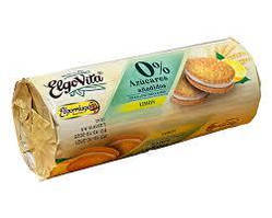 Печиво-сендвіч без цукру з лимоном Elgorriaga Elgo Vita 0% Sugar Limon, 180 г (ящик 18 шт