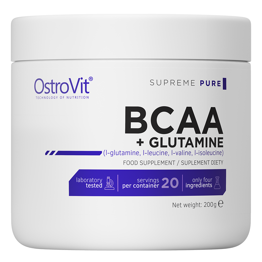 Амінокислоти OstroVit BCAA + Glutamine 200g Natural