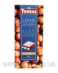 Шоколад молочний без глютена з фундуком TORRAS vegan 150 гр 15 шт ящ