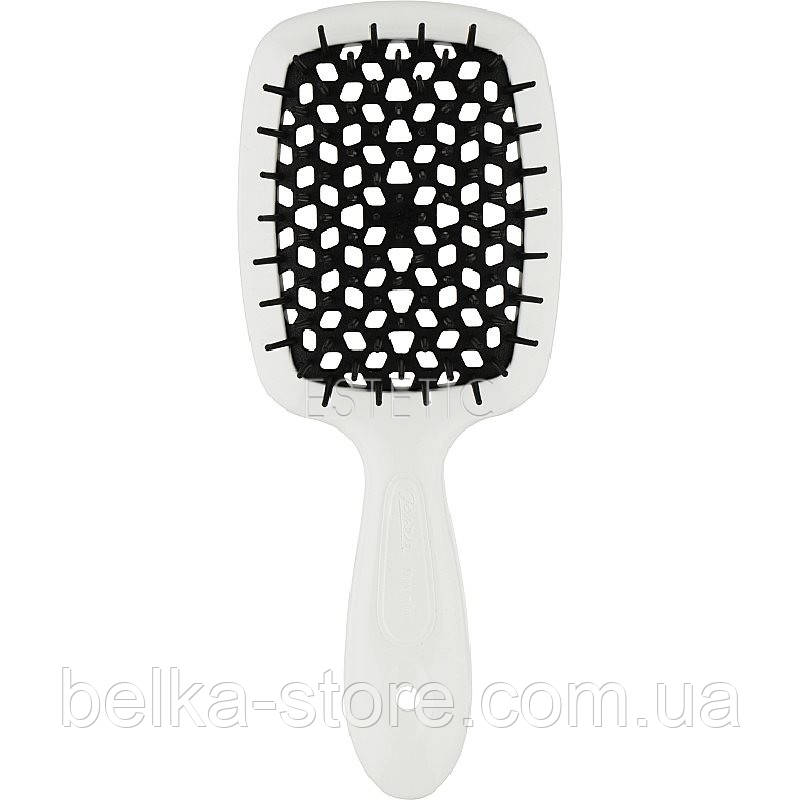Міні-щітка для волосся Janeke Small Superbrush (біла з чорним), фото 1