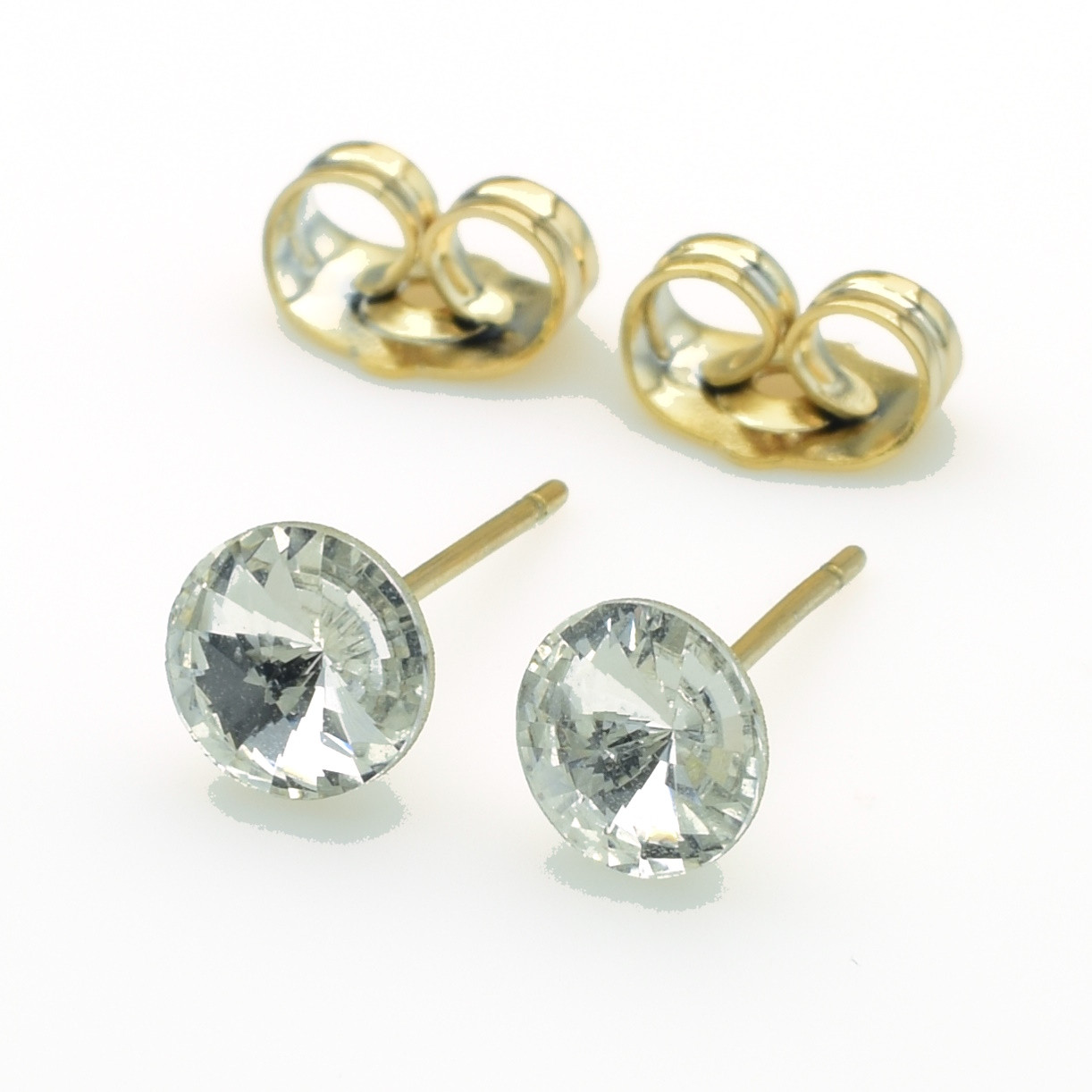 XUPING Серьги Позолота 18к Камни Swarovski Высота 0.6см, Ширина 0.6см