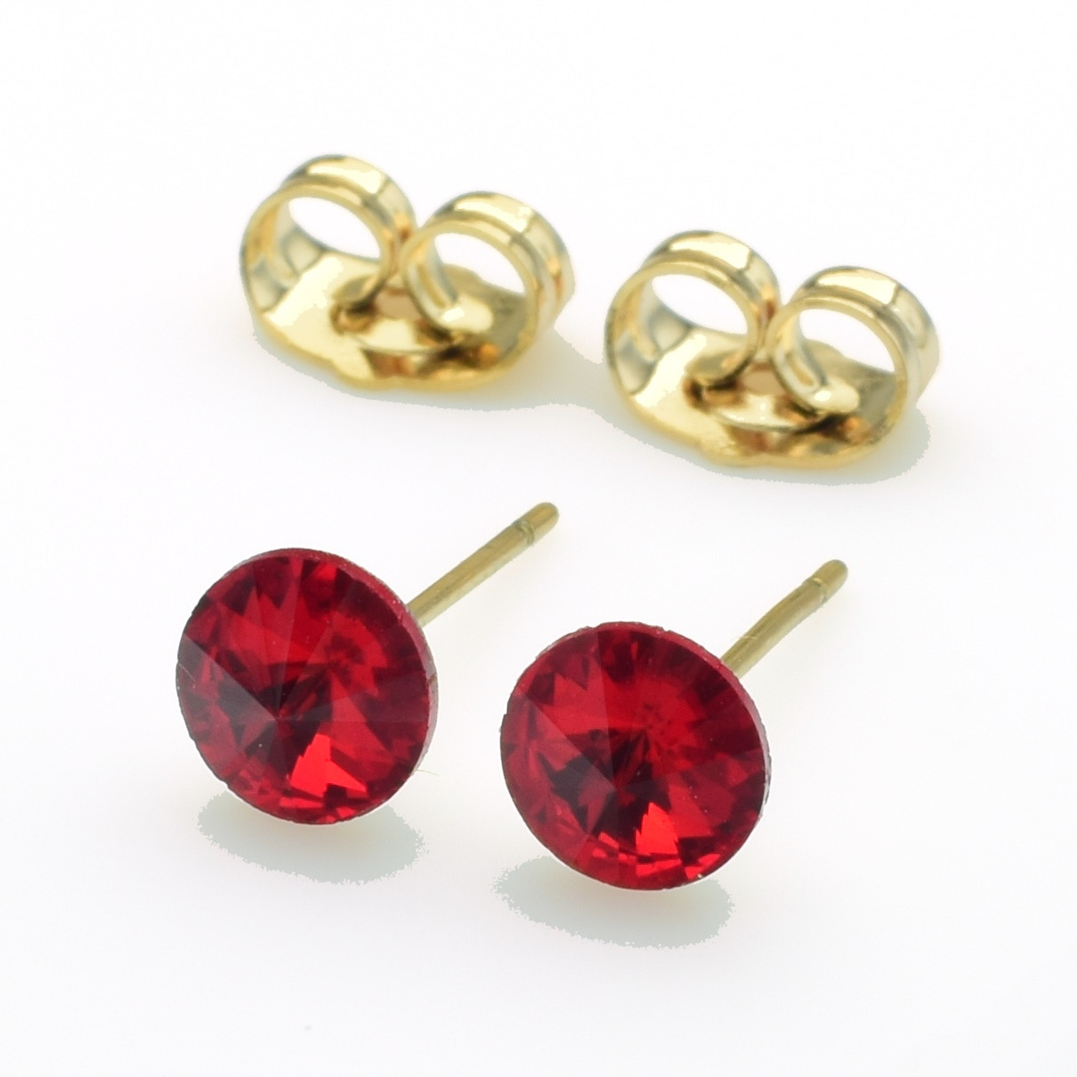 XUPING Серьги Позолота 18к Камни Swarovski Высота 0.6см, Ширина 0.6см