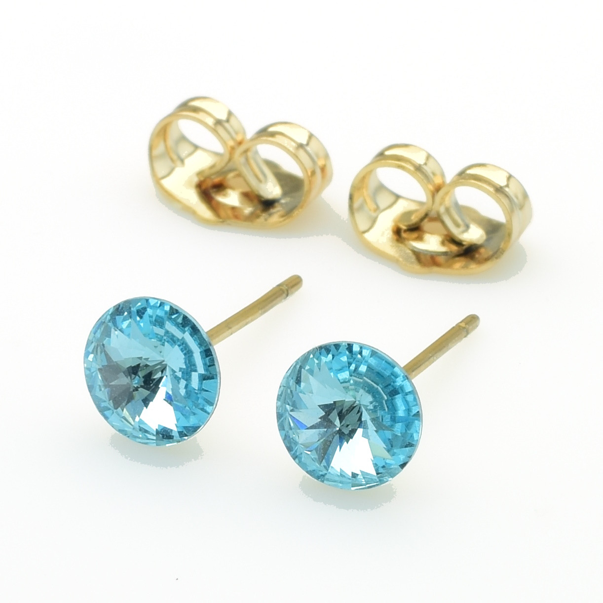 XUPING Серьги Позолота 18к Камни Swarovski Высота 0.6см, Ширина 0.6см