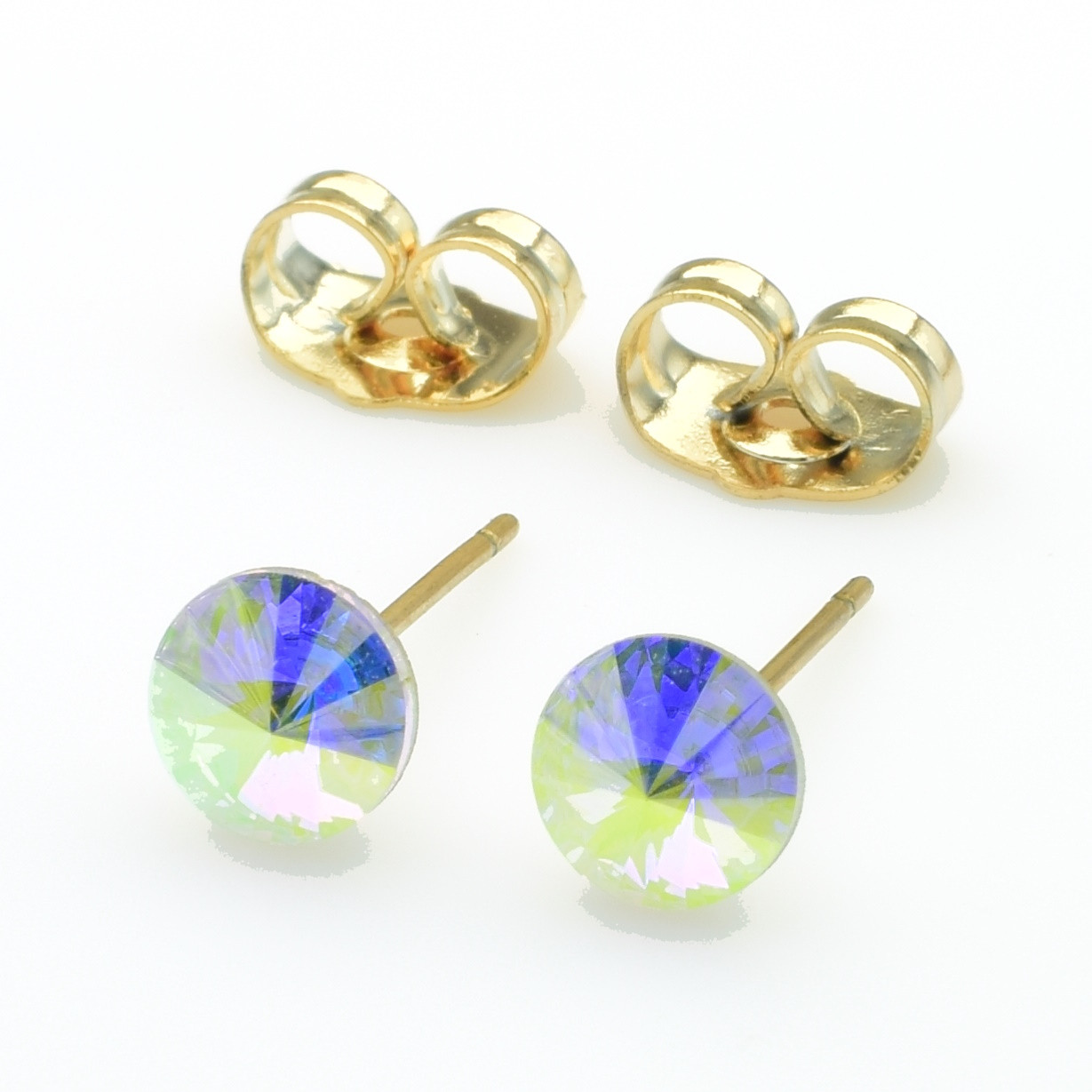 XUPING Серьги Позолота 18к Камни Swarovski Высота 0.6см, Ширина 0.6см