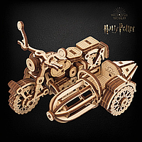 Дерев’яний 3D конструктор Літаючий мотоцикл Геґріда™ з коляскою Harry Potter™ Ugears