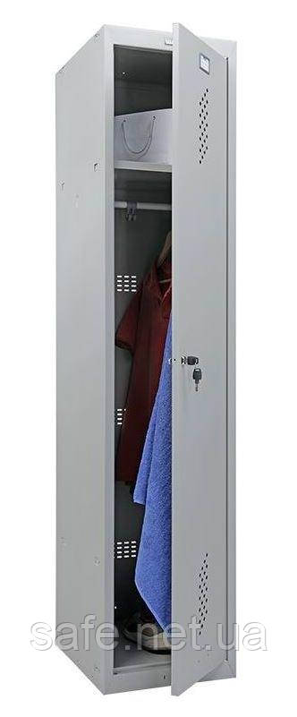 Шафа металева для одягу Практик ML 11-40 (ВxШxГ:1830x400x500), 0,5 мм, шафа роздягальні, шафа одягу металева