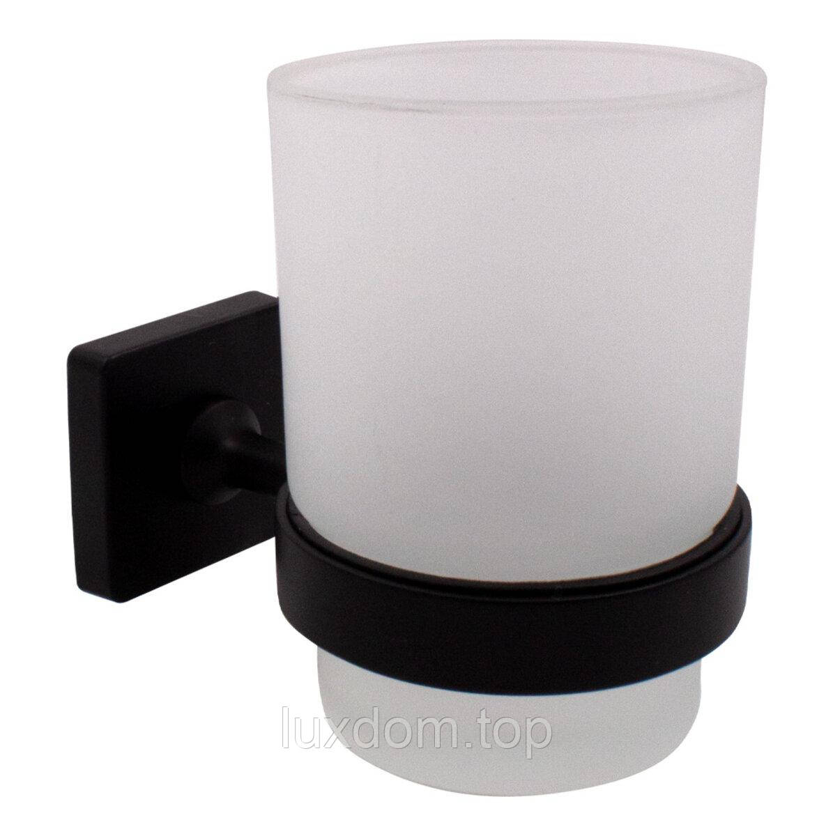 Склянка для зубних щіток підвісна Trento Moderno Grande Nero, чорний, фото 1